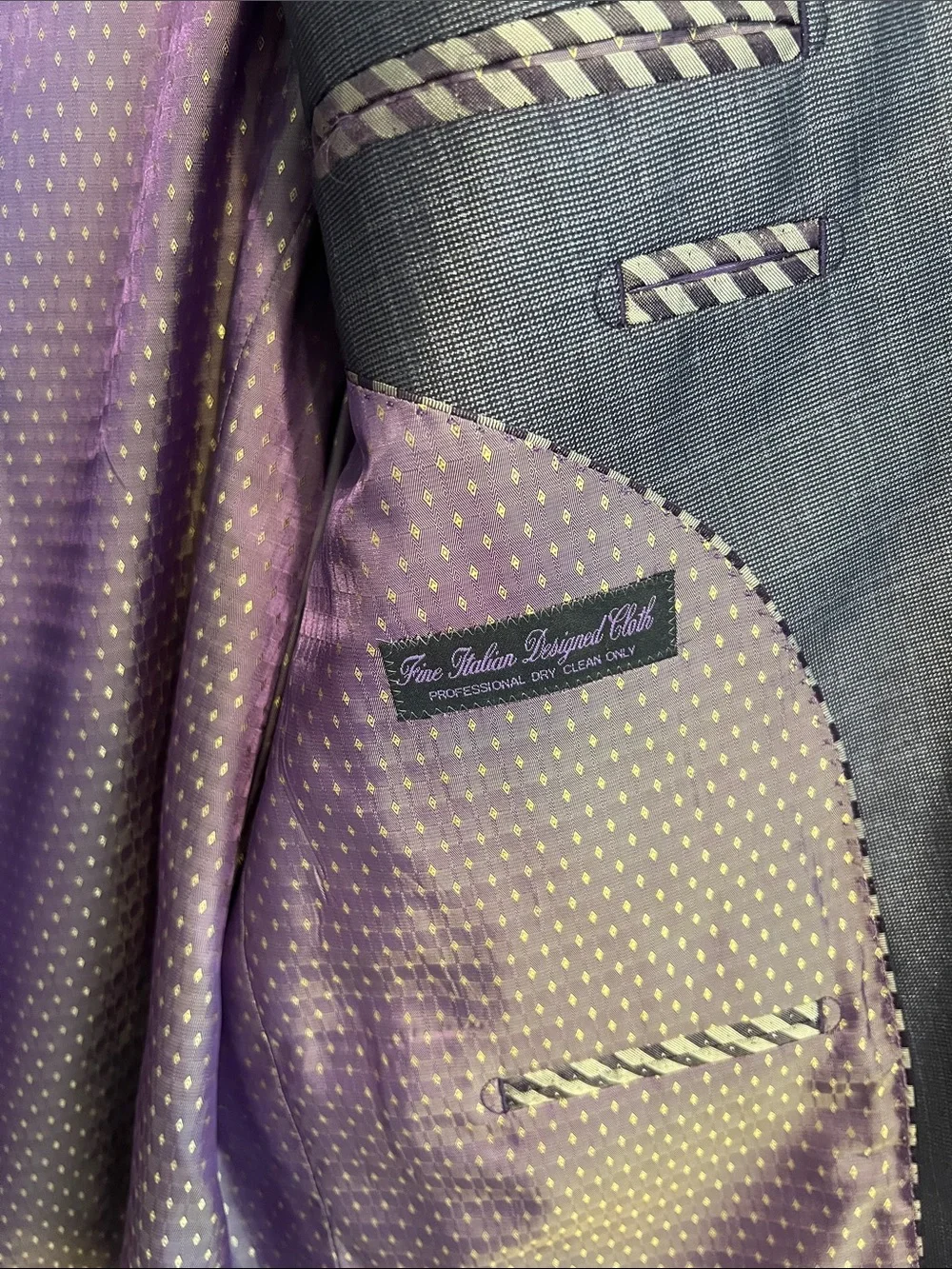 Earvin Magic Johnson Signature Charcoal Blazer & Pocket Square New 42R